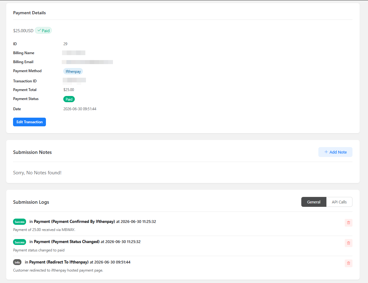 (Admin Only) Checking ifthenpay's created Payment Details