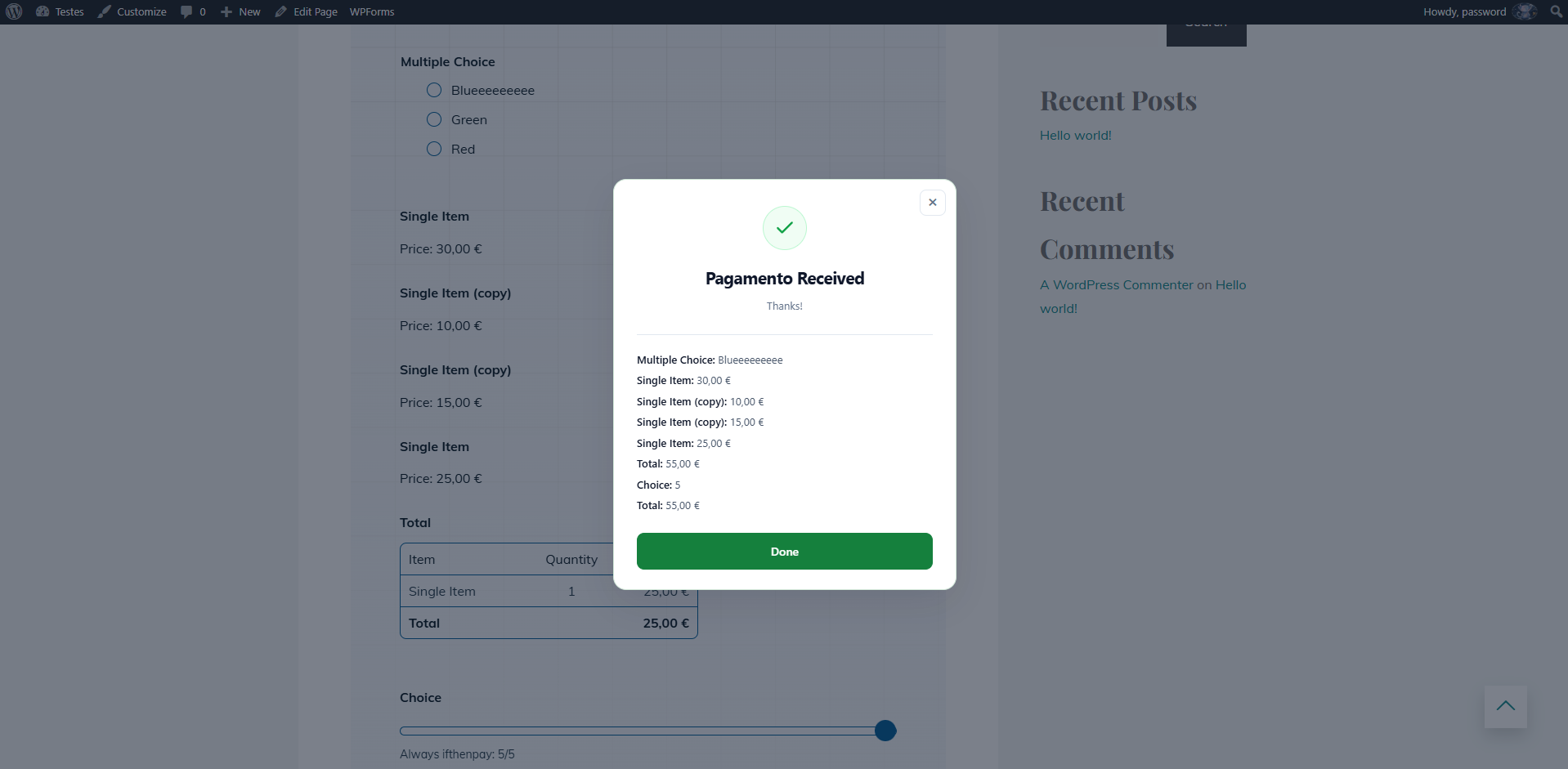 (Customers Experience) Payment Message (either paid, pending, cancelled or failed)