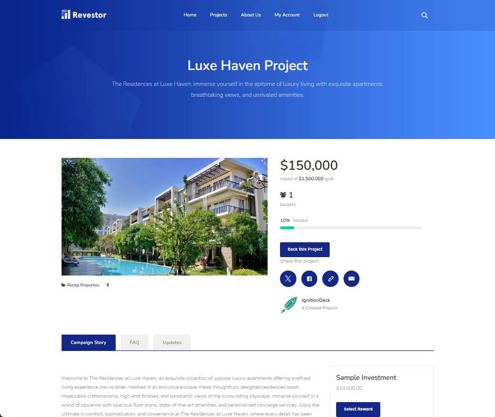 Stylish project post template