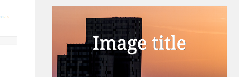 Image Caption on Featured