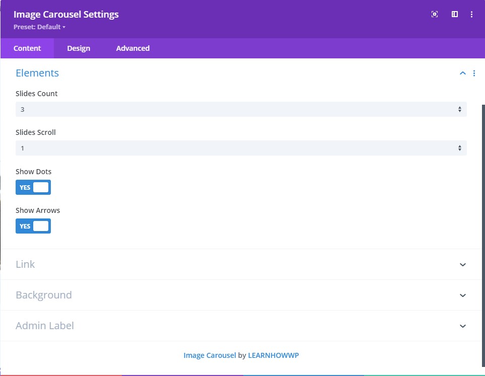 Image Carousel Module for Divi