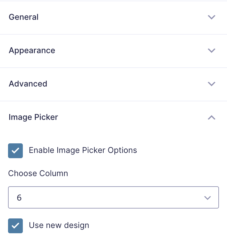 Add radio/checkbox field on gravity form and enable image choice option with click checkbox