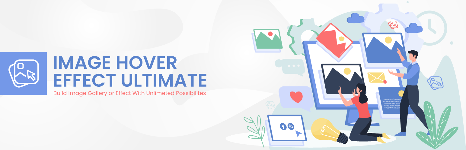 WordPress 外掛 Image Hover Effects Ultimate (Image Gallery, Effects, Lightbox, Comparison or Magnifier) 的封面圖片。
