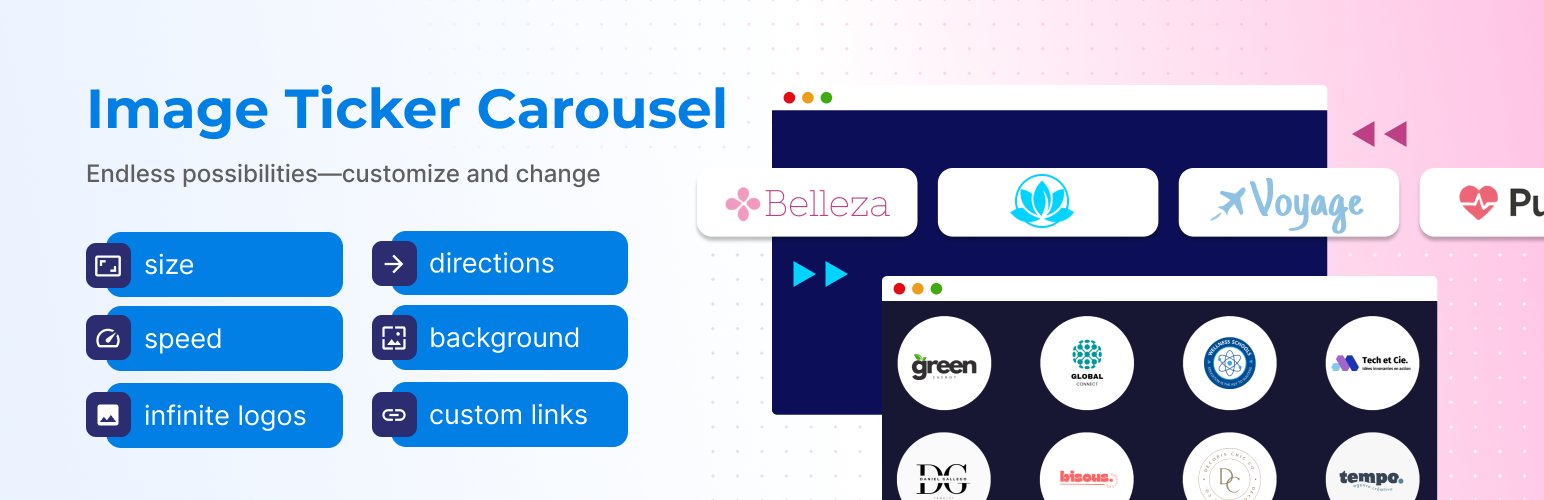 WordPress 外掛 Image Ticker Carousel 的封面圖片。