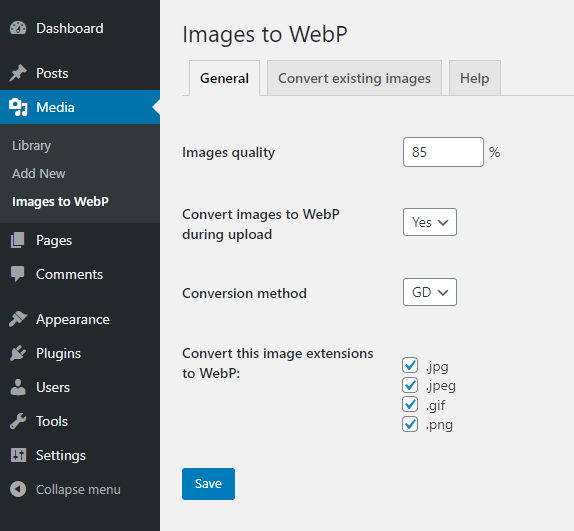 Images to WebP - Screenshot 1