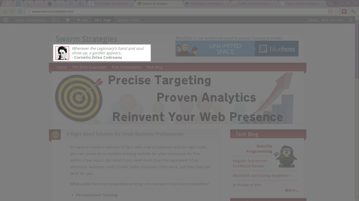 How the quote appears on a website