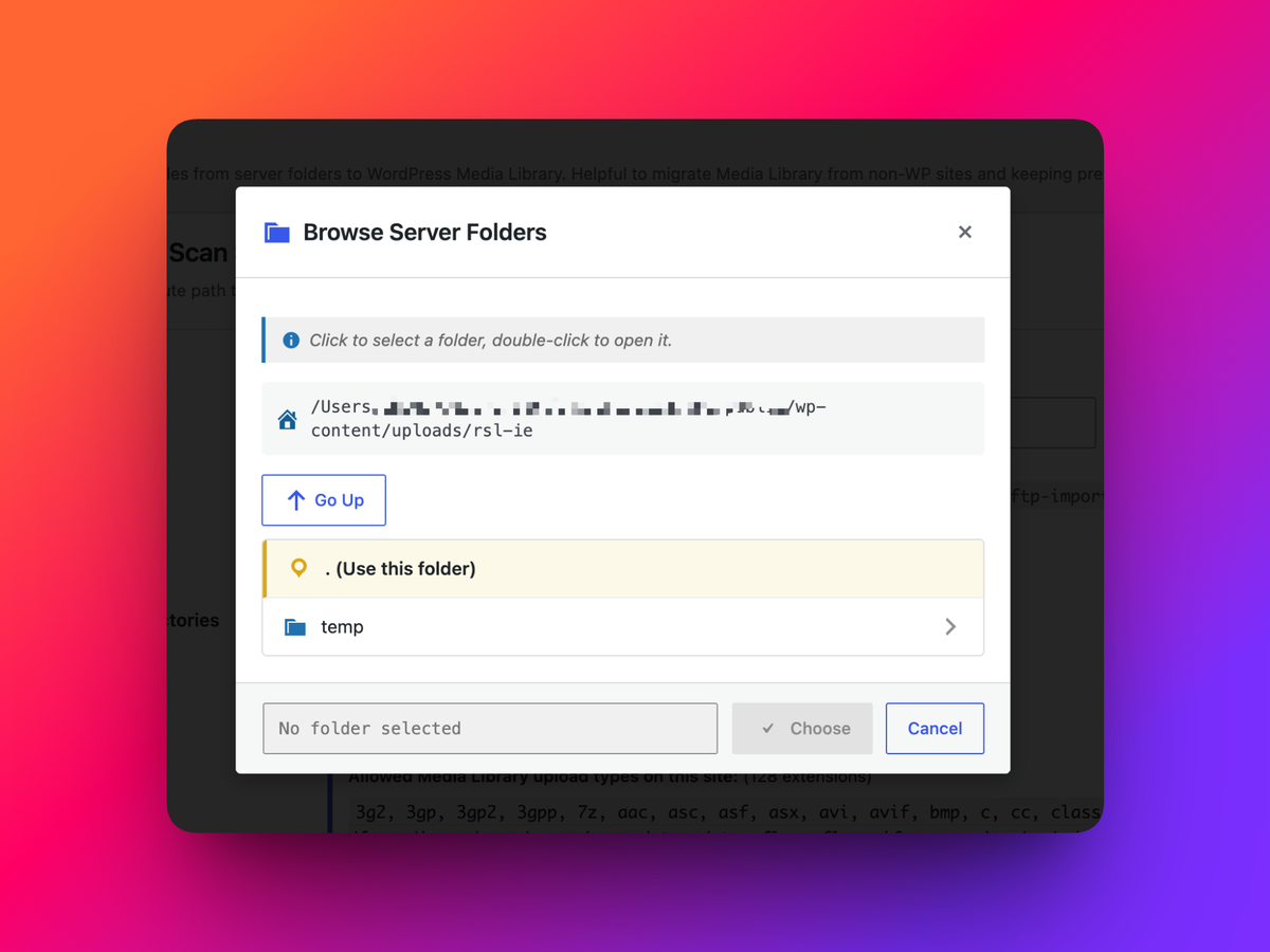 Sync files from any folder with Media Library