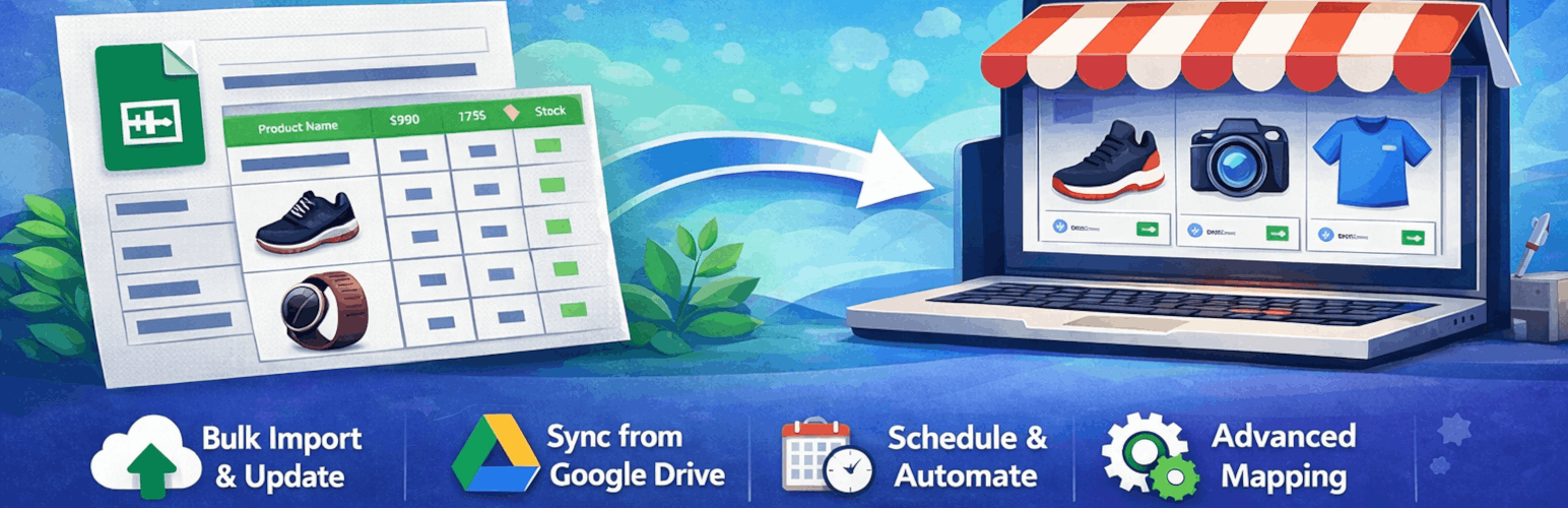 AI Import Products from Google Sheets for WooCommerce