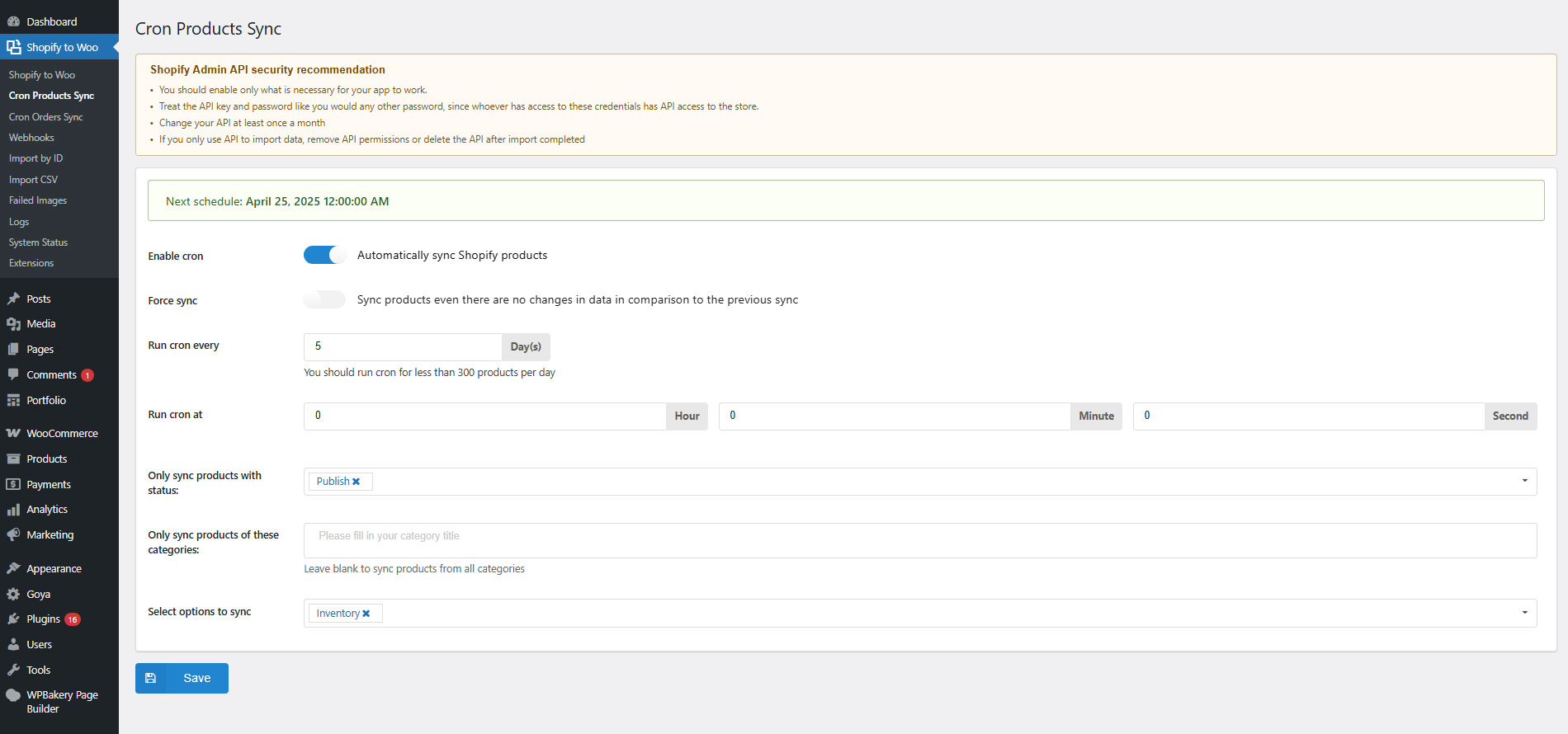 Cron Product Sync