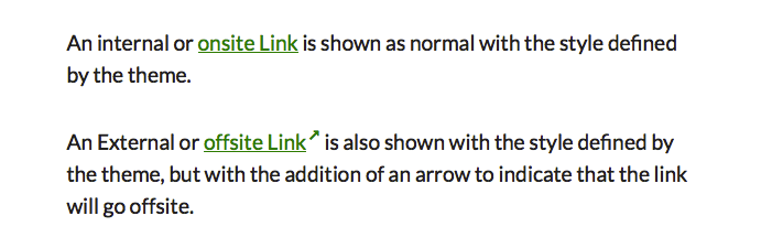 Indicate External Links