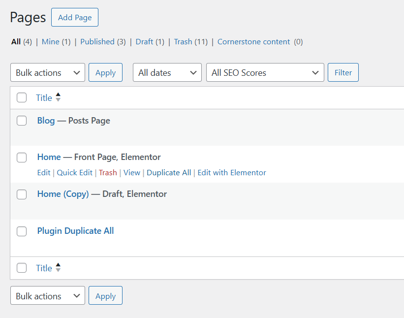 The simple and clean settings page.