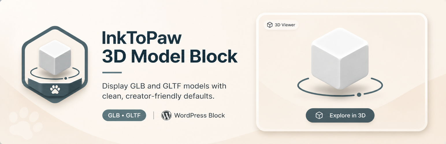 InkToPaw 3D Model Block