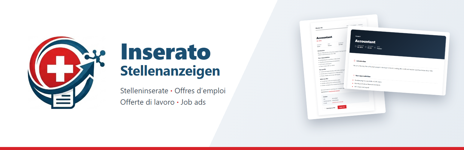 WordPress 外掛 Inserato Stellenanzeigen 的封面圖片