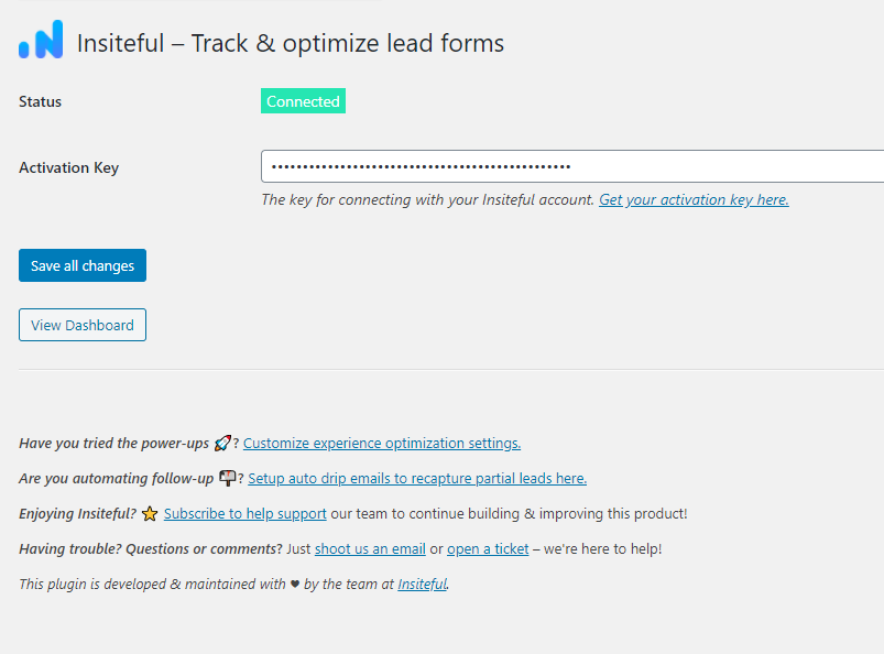 Preview of Insiteful × Wordpress