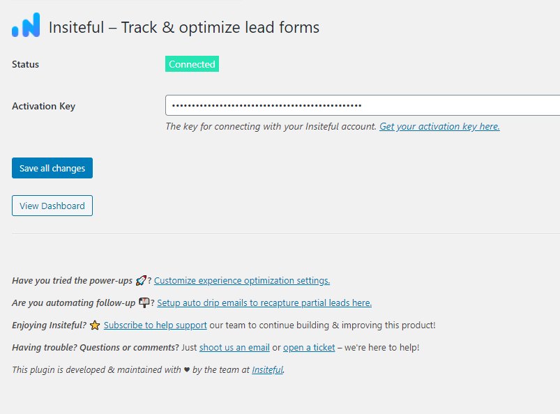 Insiteful for WordPress (Screenshot)