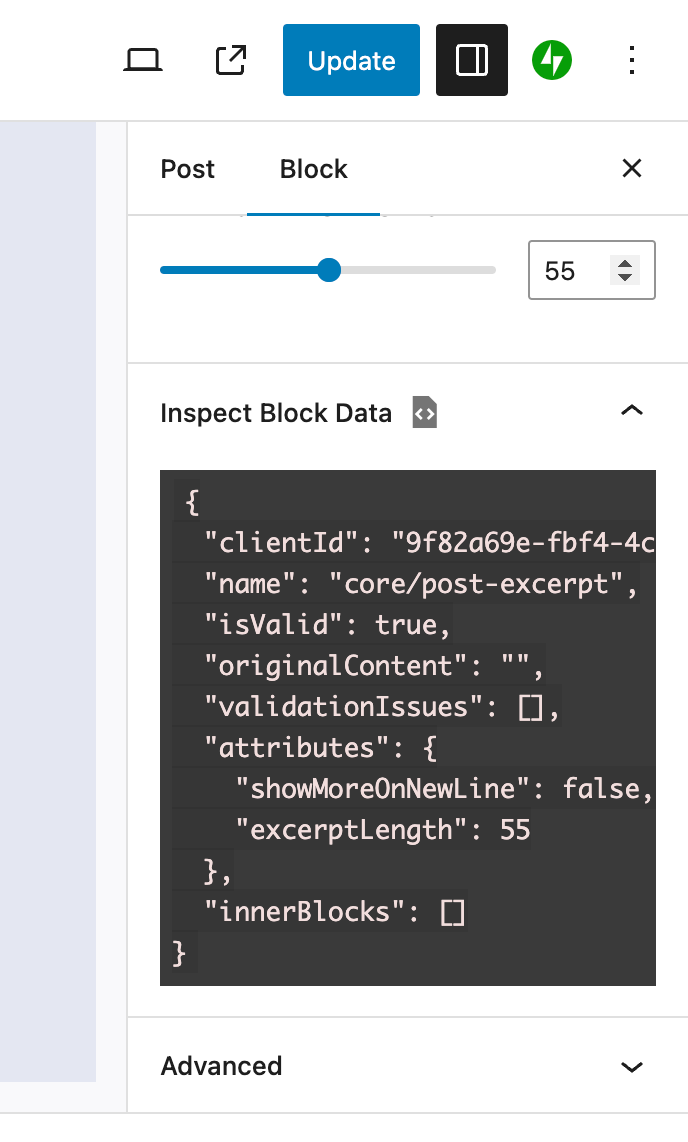 Inspect Block Data