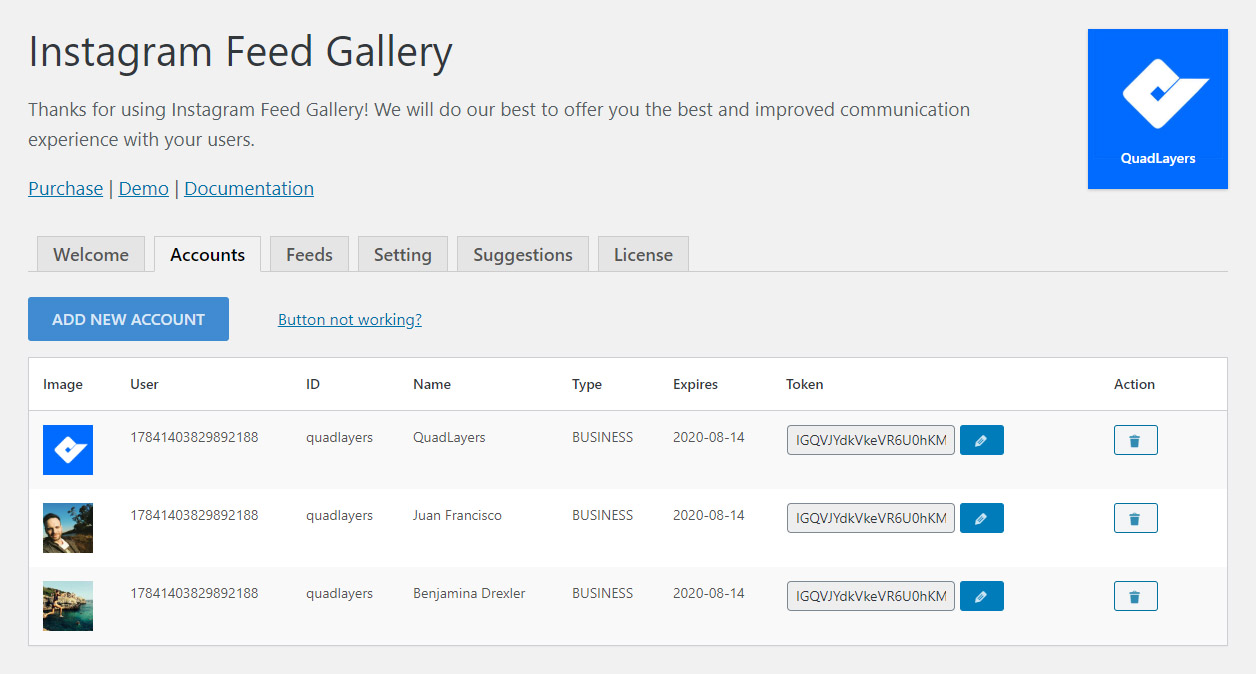 Instagram Feed – Instagram feed <strong>account</strong> settings