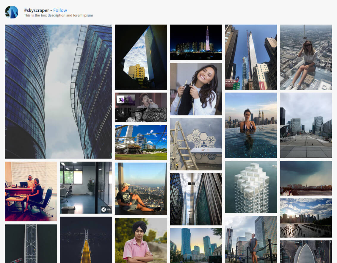 Instagram Feed – <strong>Masonry layout</strong> for Instagram feed gallery