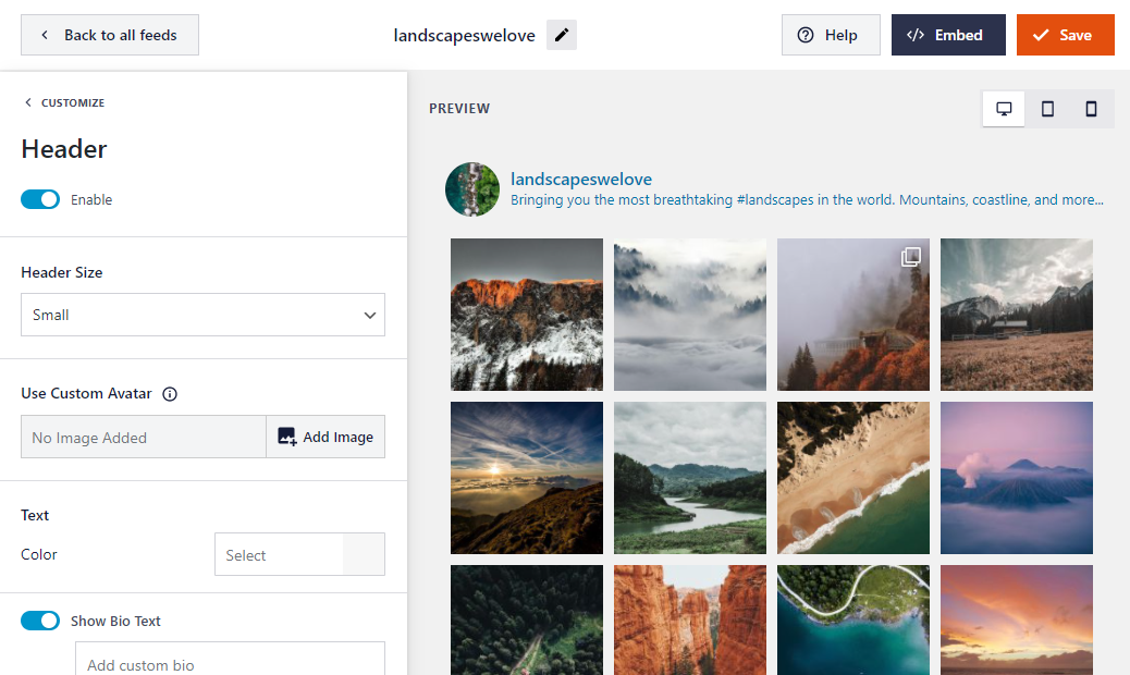 É só copiar e colar o shortcode em qualquer página, post ou widget em seu site. Você também pode usar o editor de blocos com nosso bloco do Instagram Feed.