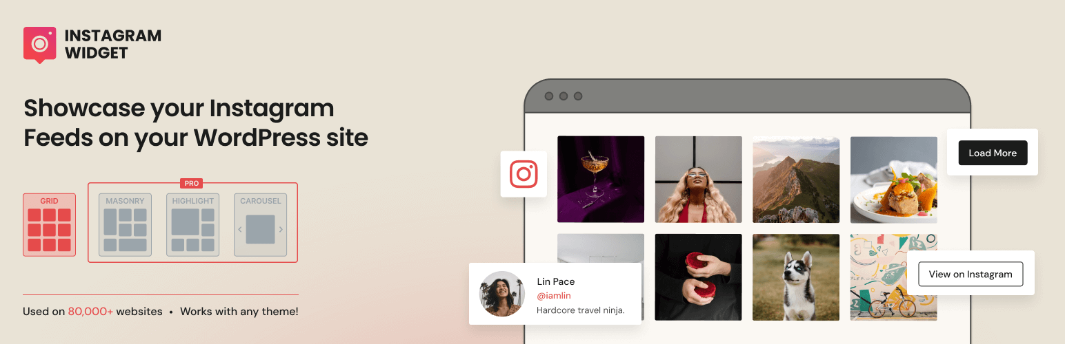 WordPress 外掛 WPZOOM Social Feed Widget & Block 的封面圖片。