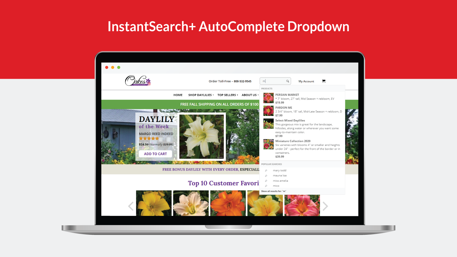 Fully hosted Search Results Page with contemporary look, sorting options and product quick view