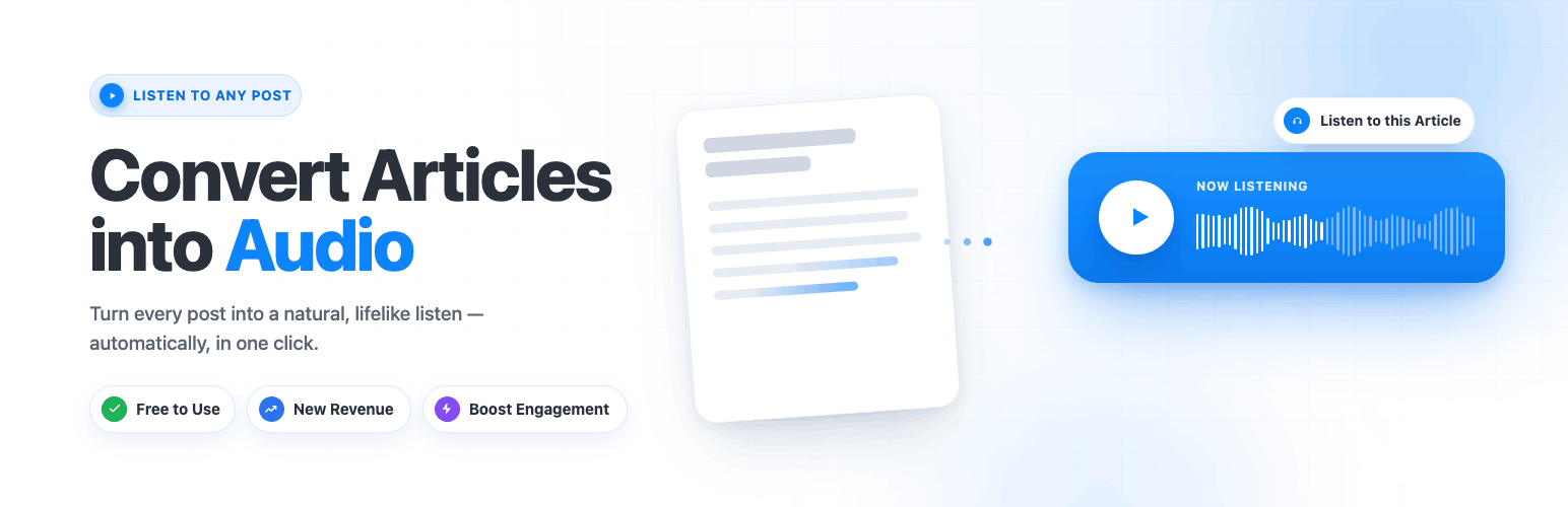 Instaread Audio Player — Text-to-Speech &amp; Article-to-Audio