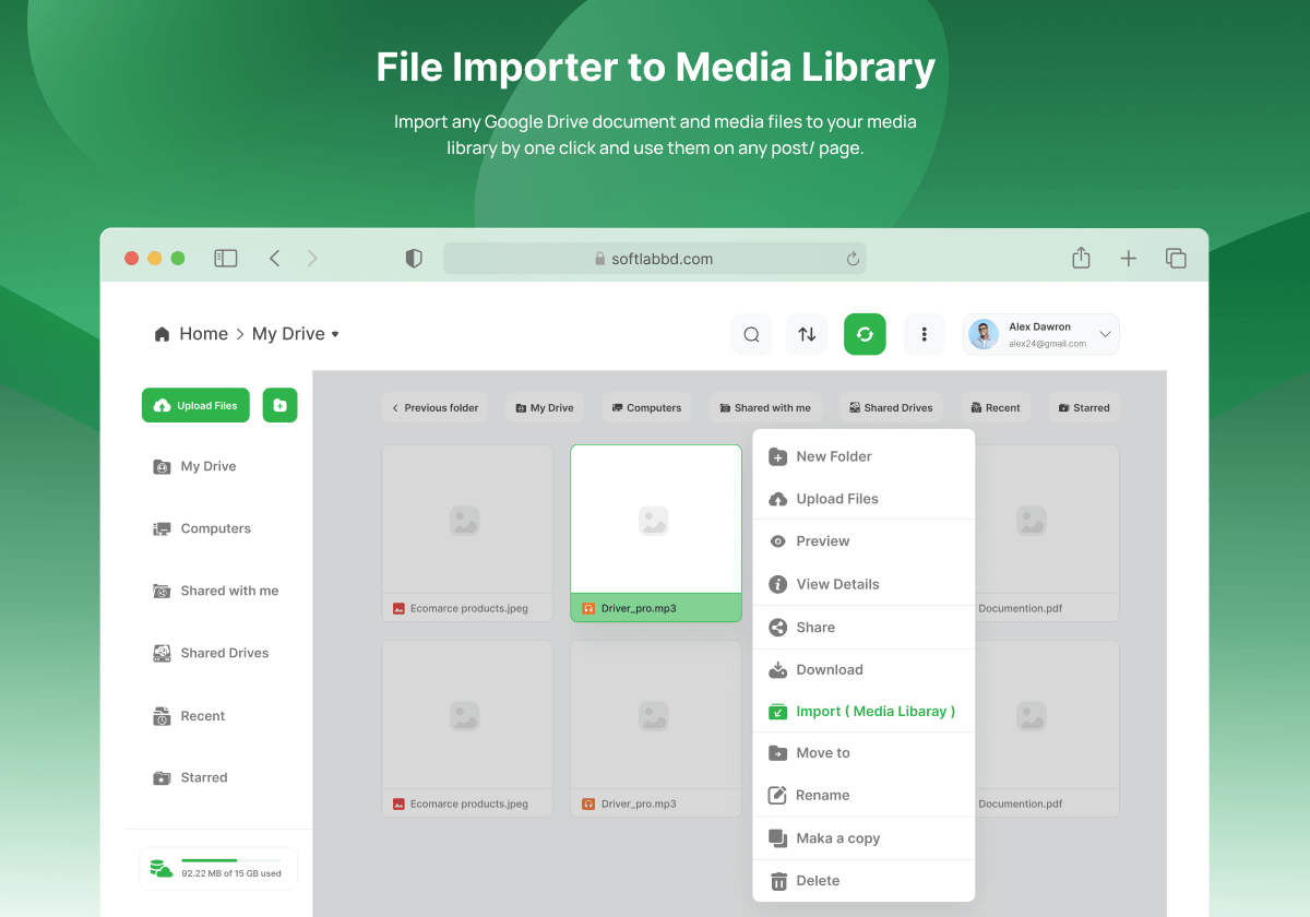Import to Media Library