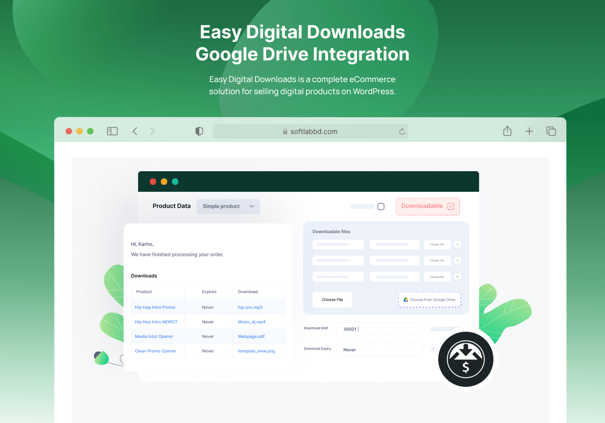 Easy Digital Downloads Google Drive Integration