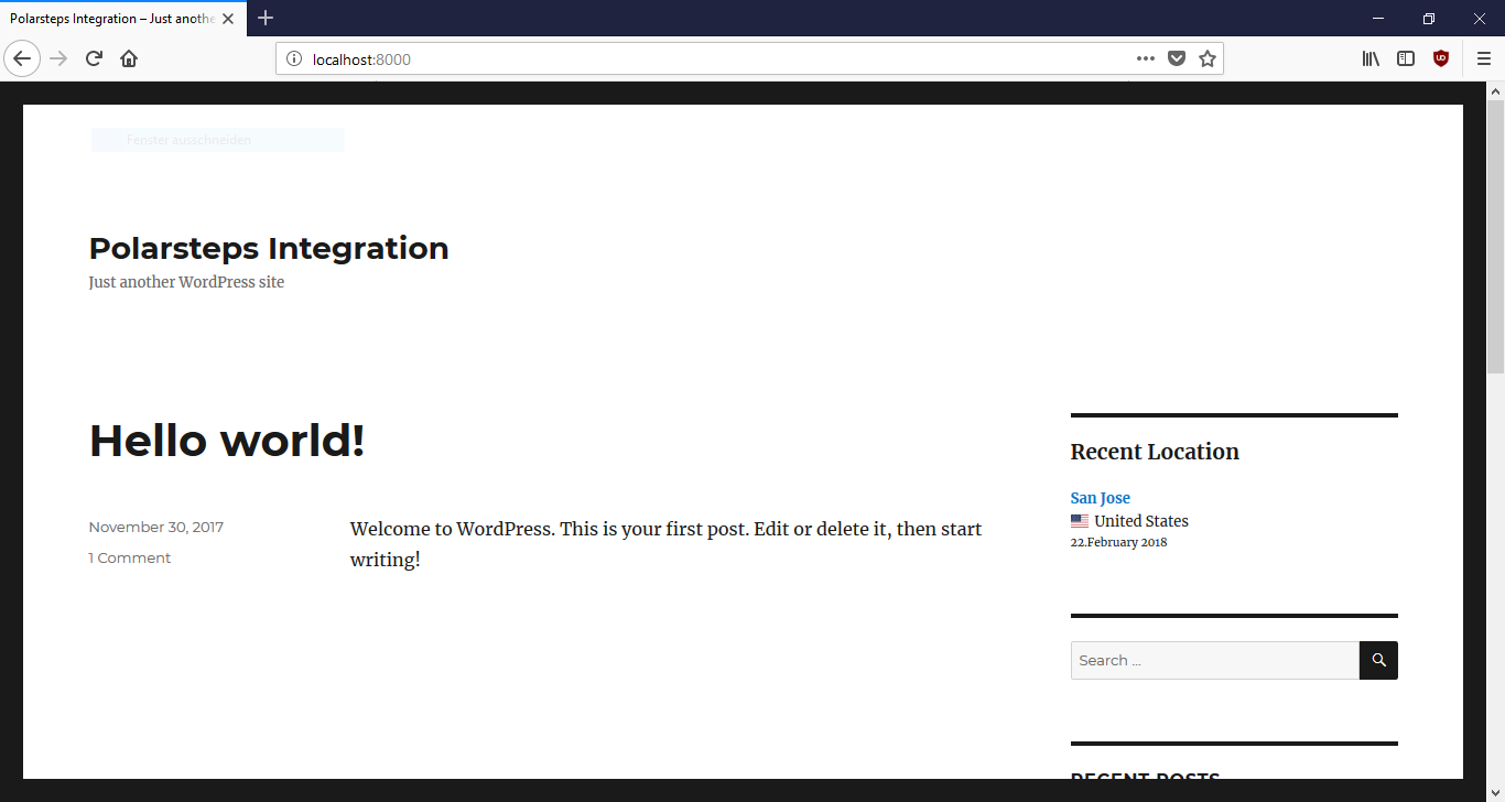 Homepage Example - Show your last step in a widget