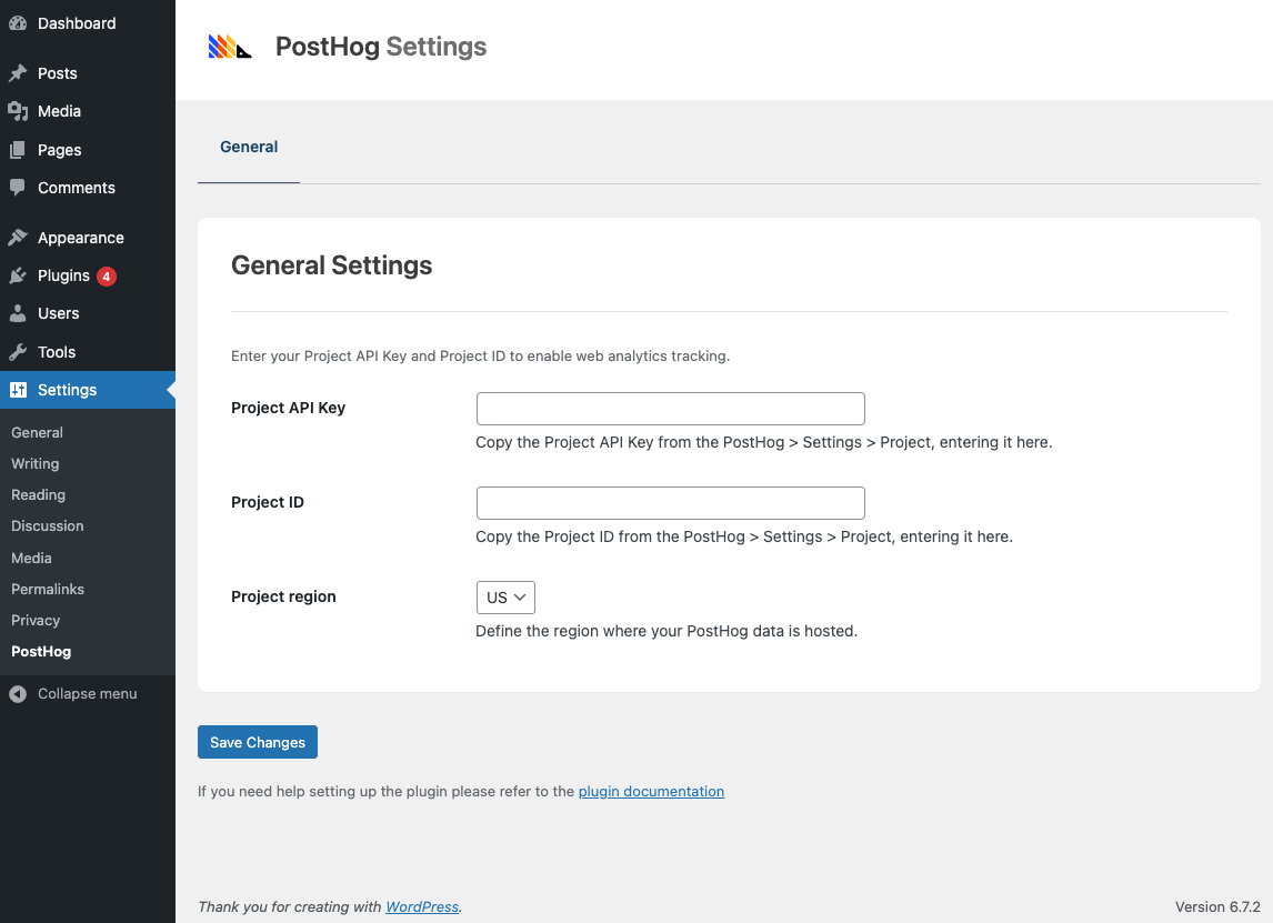 General settings