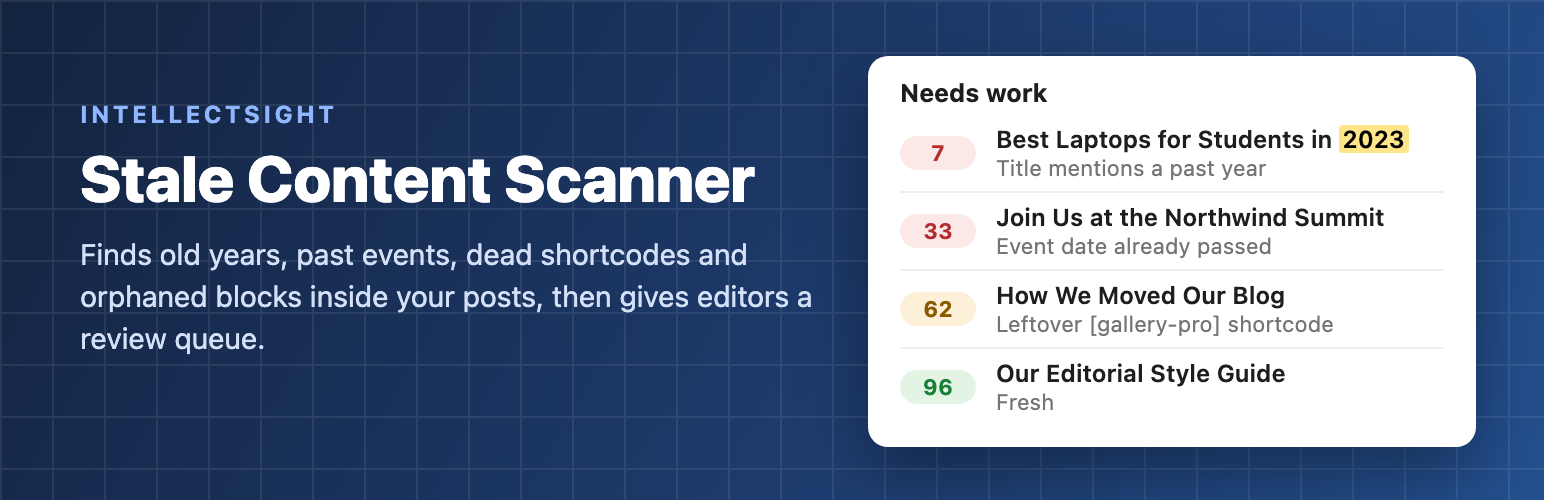IntellectSight Stale Content Scanner