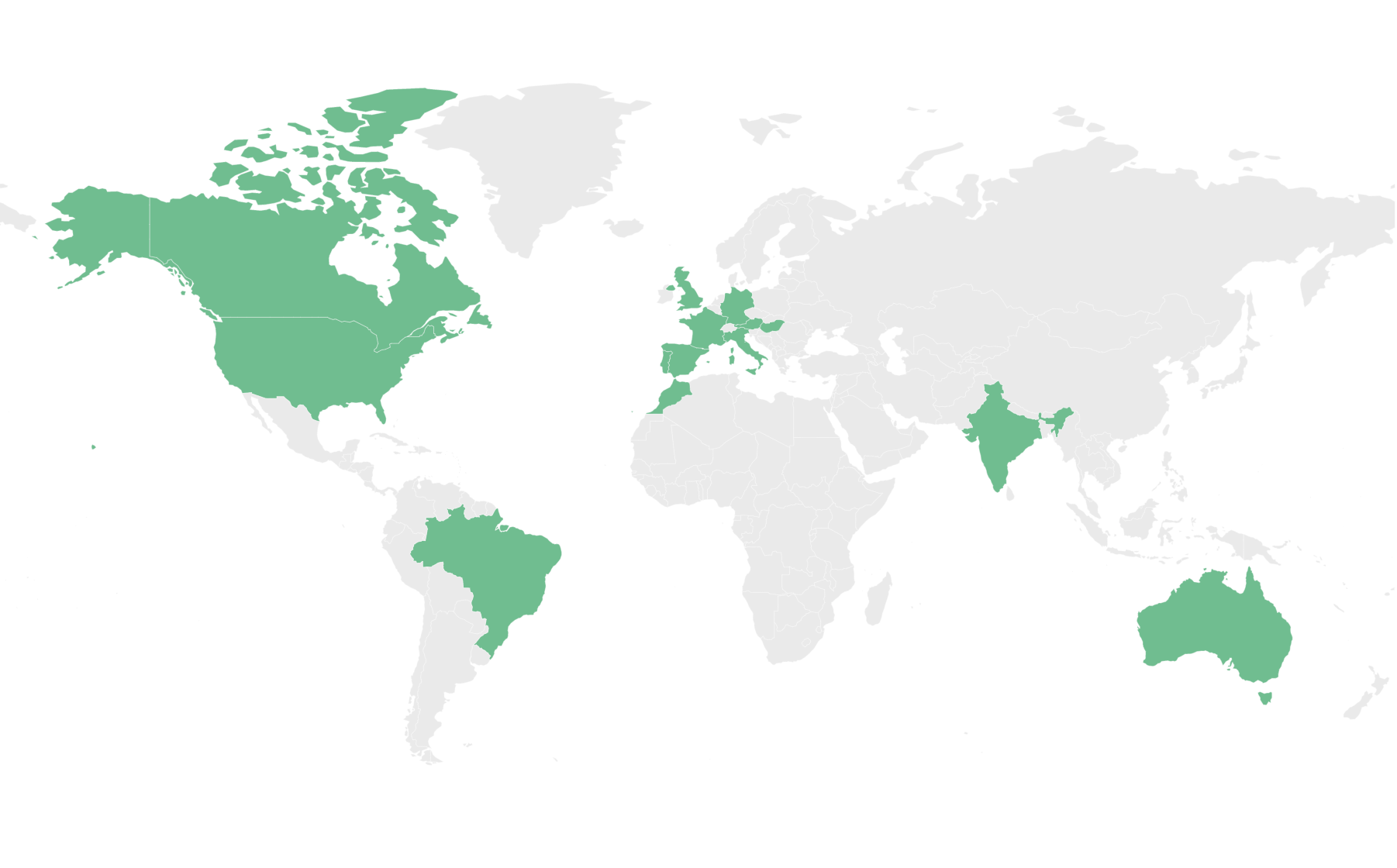 World Map with coloured countries