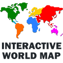 Interactive World Map Icon