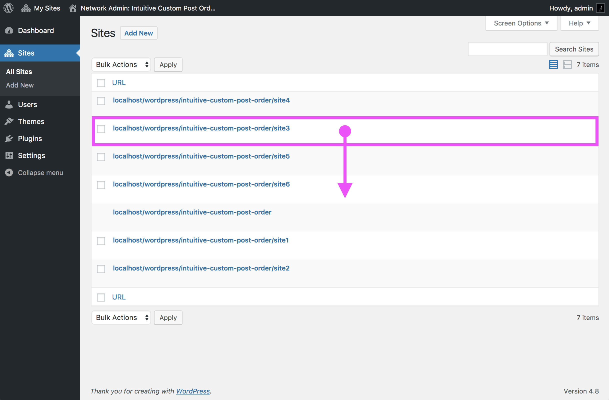 Site order. Intuitive Custom Post order. Customs Post. Order for Post. Custom Post Type and posibility of selecting a Template.