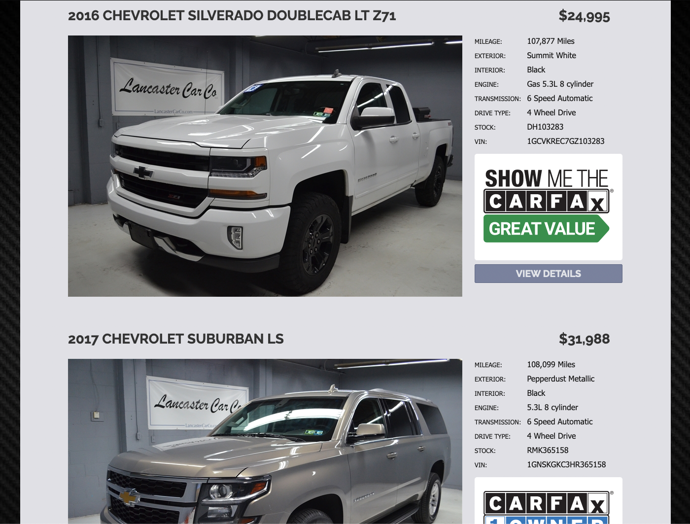 Inventory Presser &#8211; Car Dealer Listings