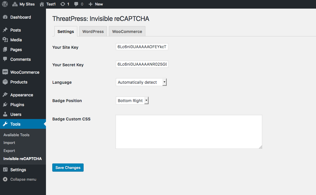 Google Invisible reCaptcha by ThreatPress