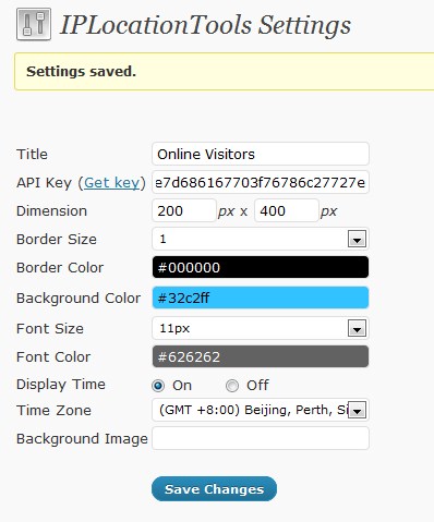 Setting page