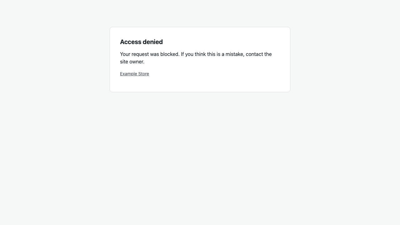 The block page a blocked visitor sees.