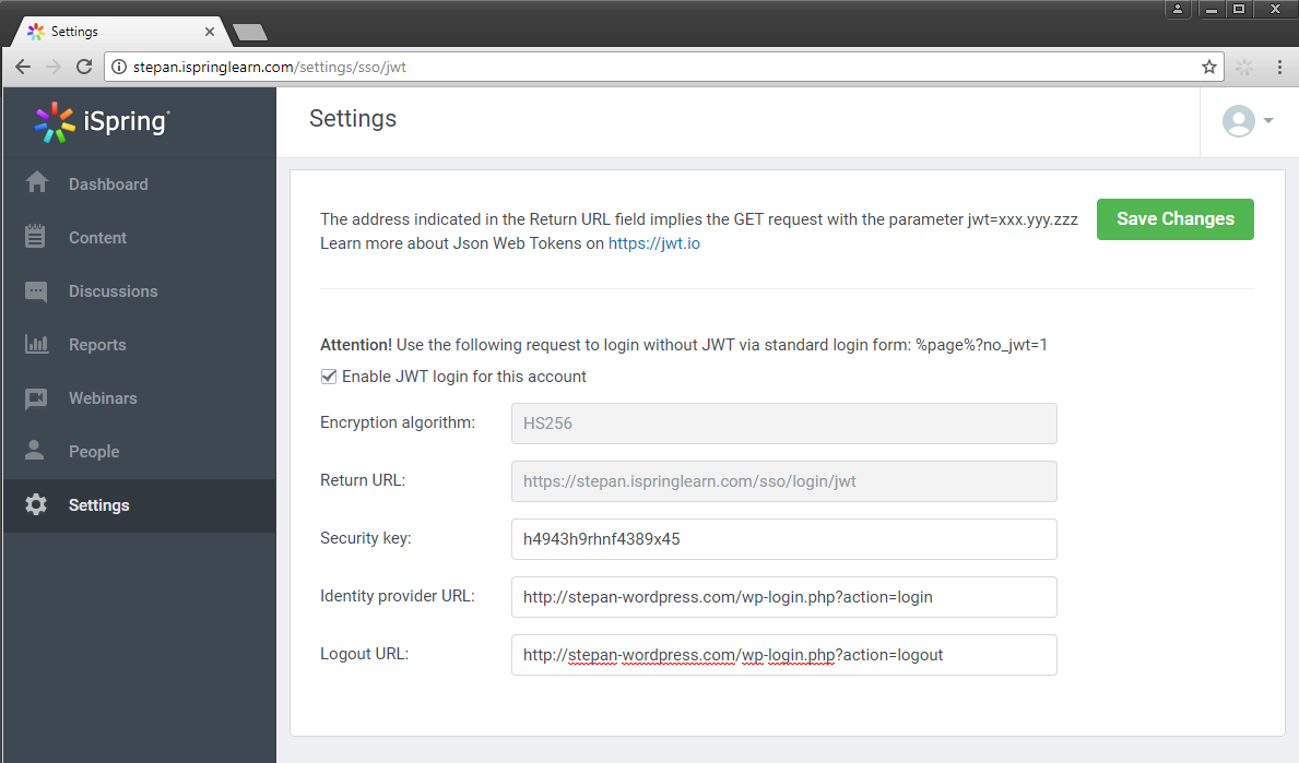 iSpring Learn JWT - Screenshot 1