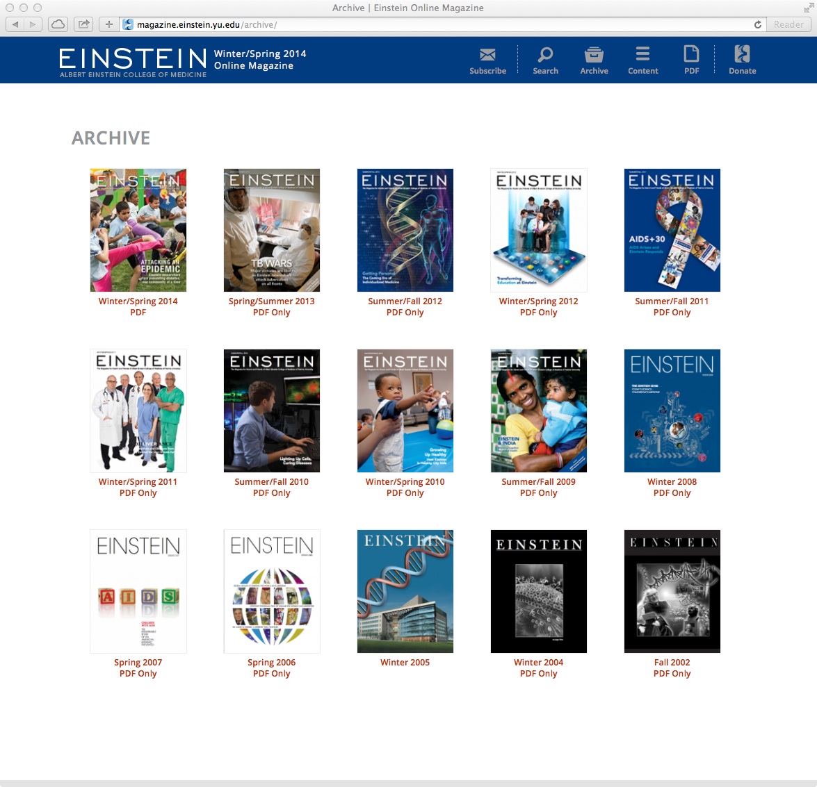 Einstein College of Medicine - Issue Archive