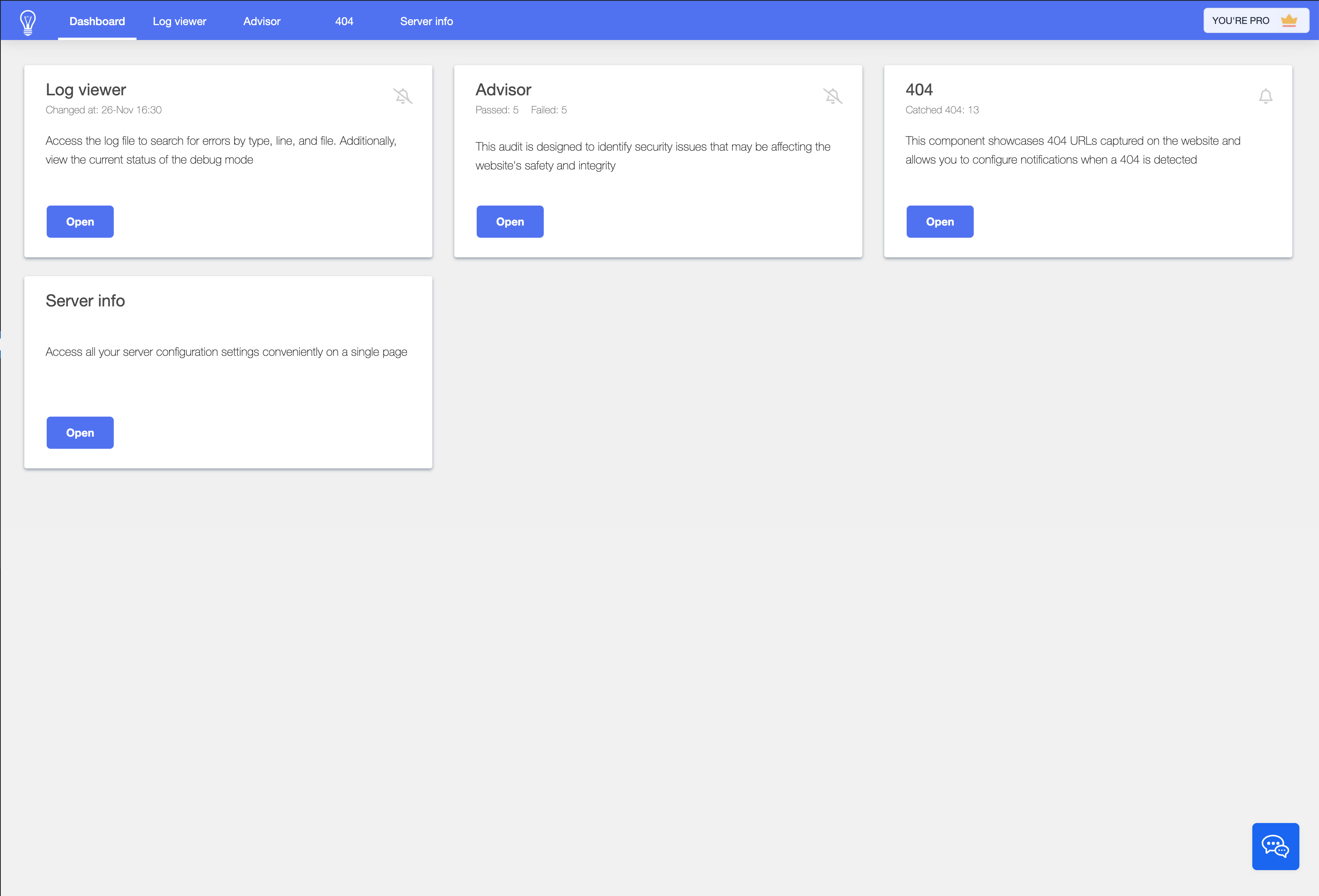 Dashboard get access to all features in one place.