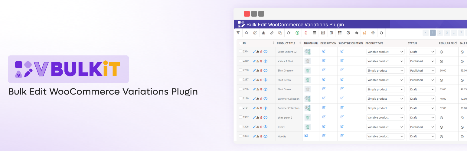 VBULKiT – Bulk Edit WooCommerce Variations