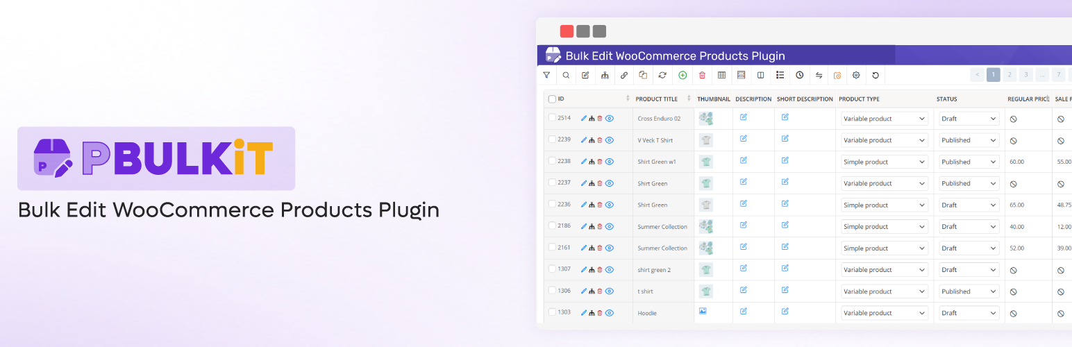 PBULKiT – Bulk Edit WooCommerce Products