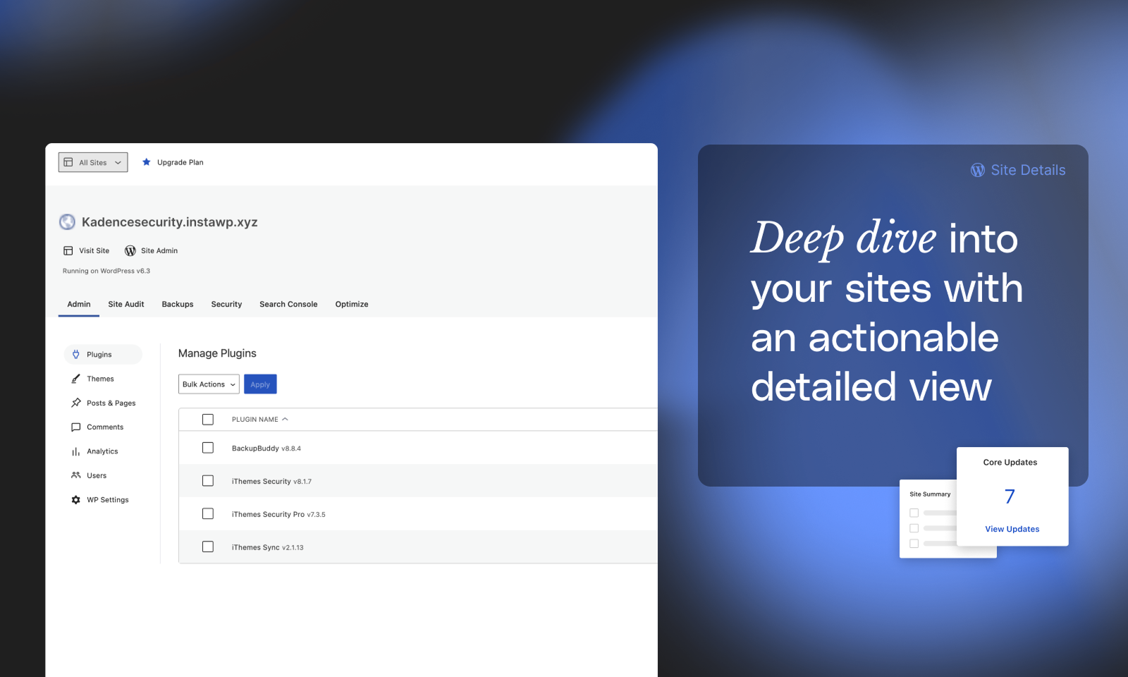Solid Central – Site Management, Backups, Security, and Reporting
