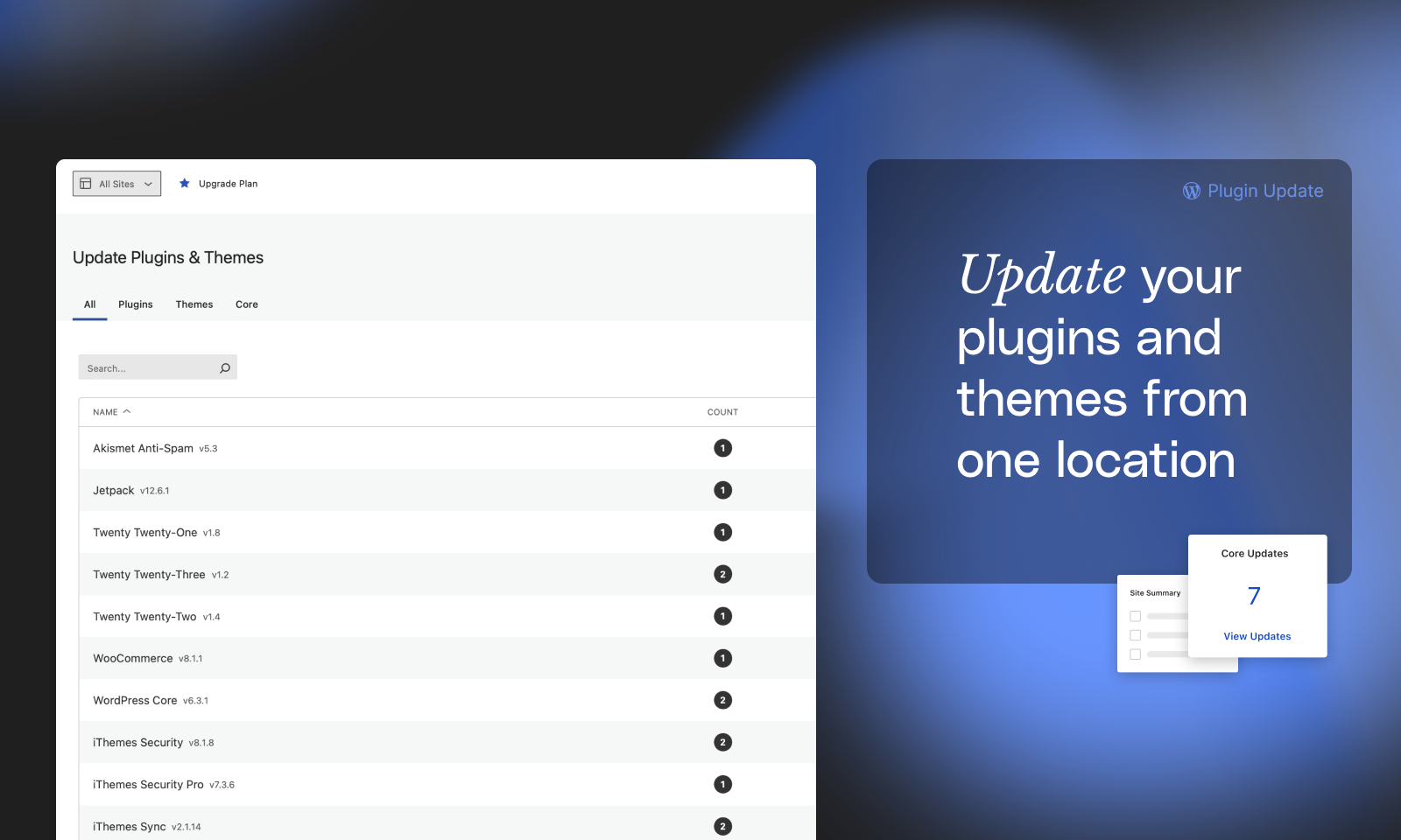 Solid Central – Site Management, Backups, Security, and Reporting