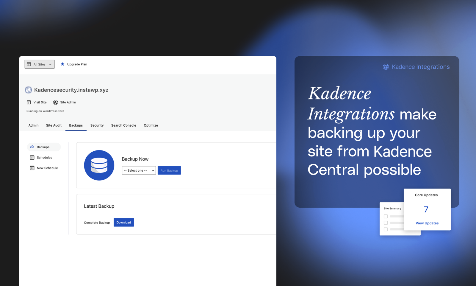 Solid Central – Site Management, Backups, Security, and Reporting