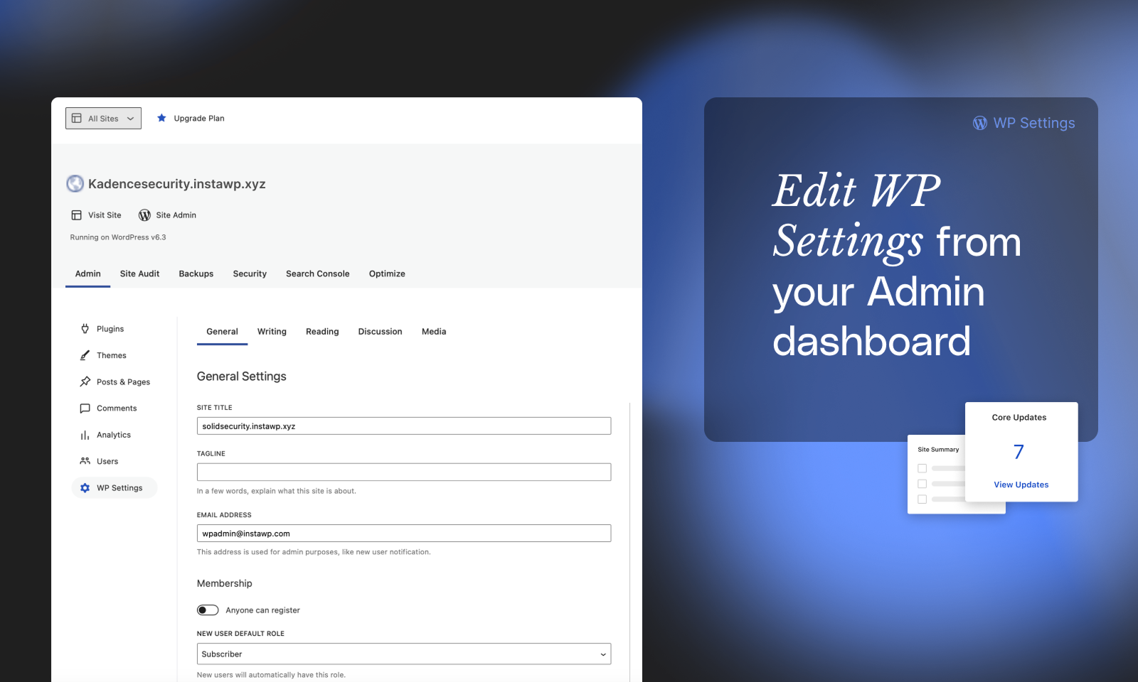 Solid Central – Site Management, Backups, Security, and Reporting