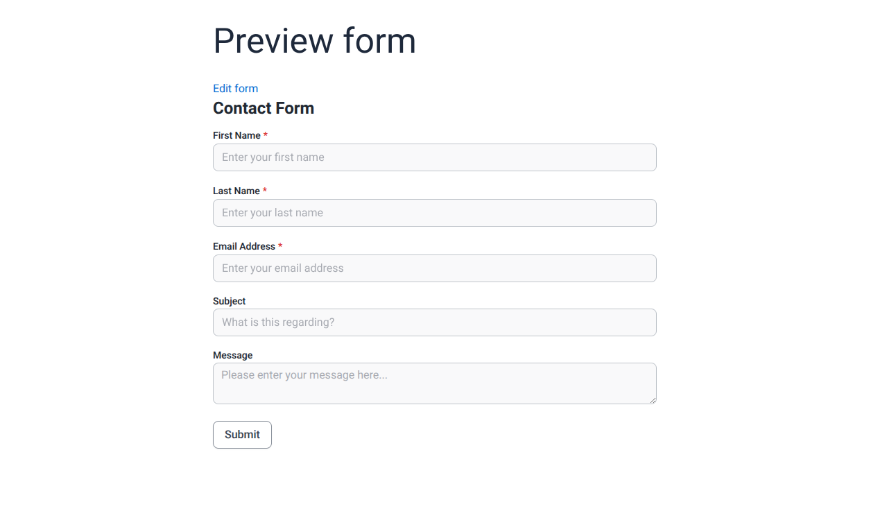 Form Preview