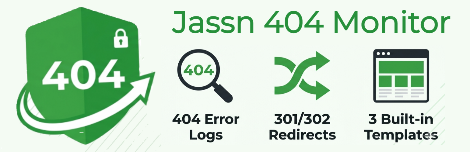 jassn 404 Monitor, Redirection, Custom 404 Page