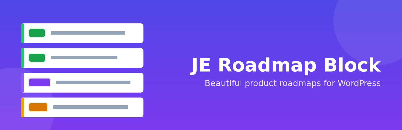 JE Roadmap Block